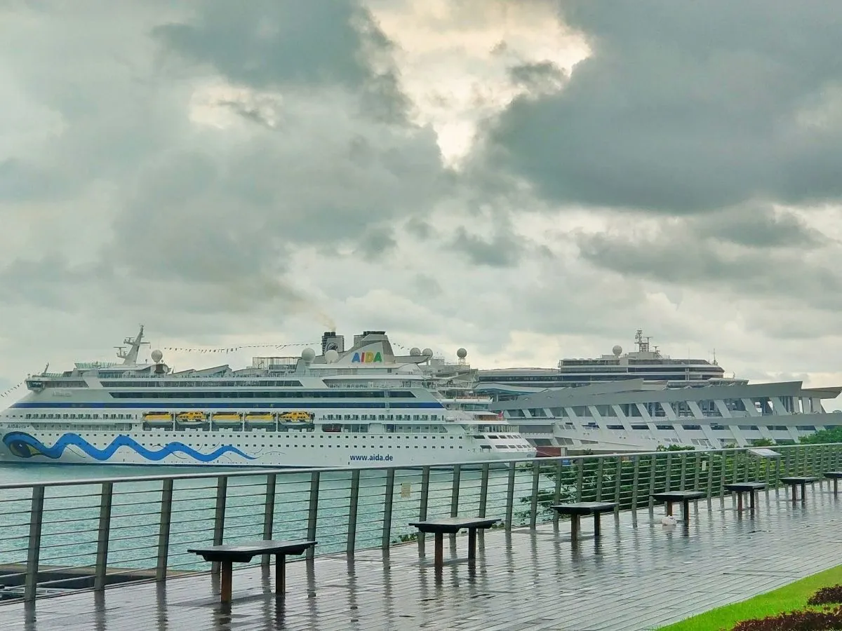 AIDA Cruise Ship Docked