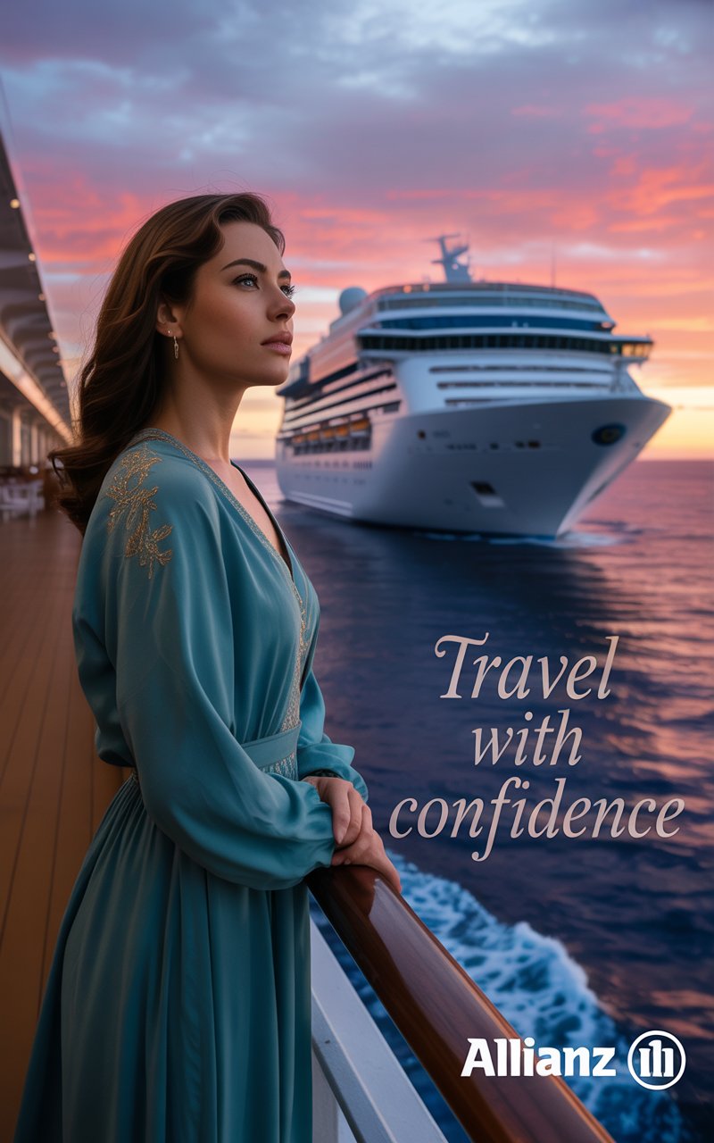 A lady enjoying cruise vacation