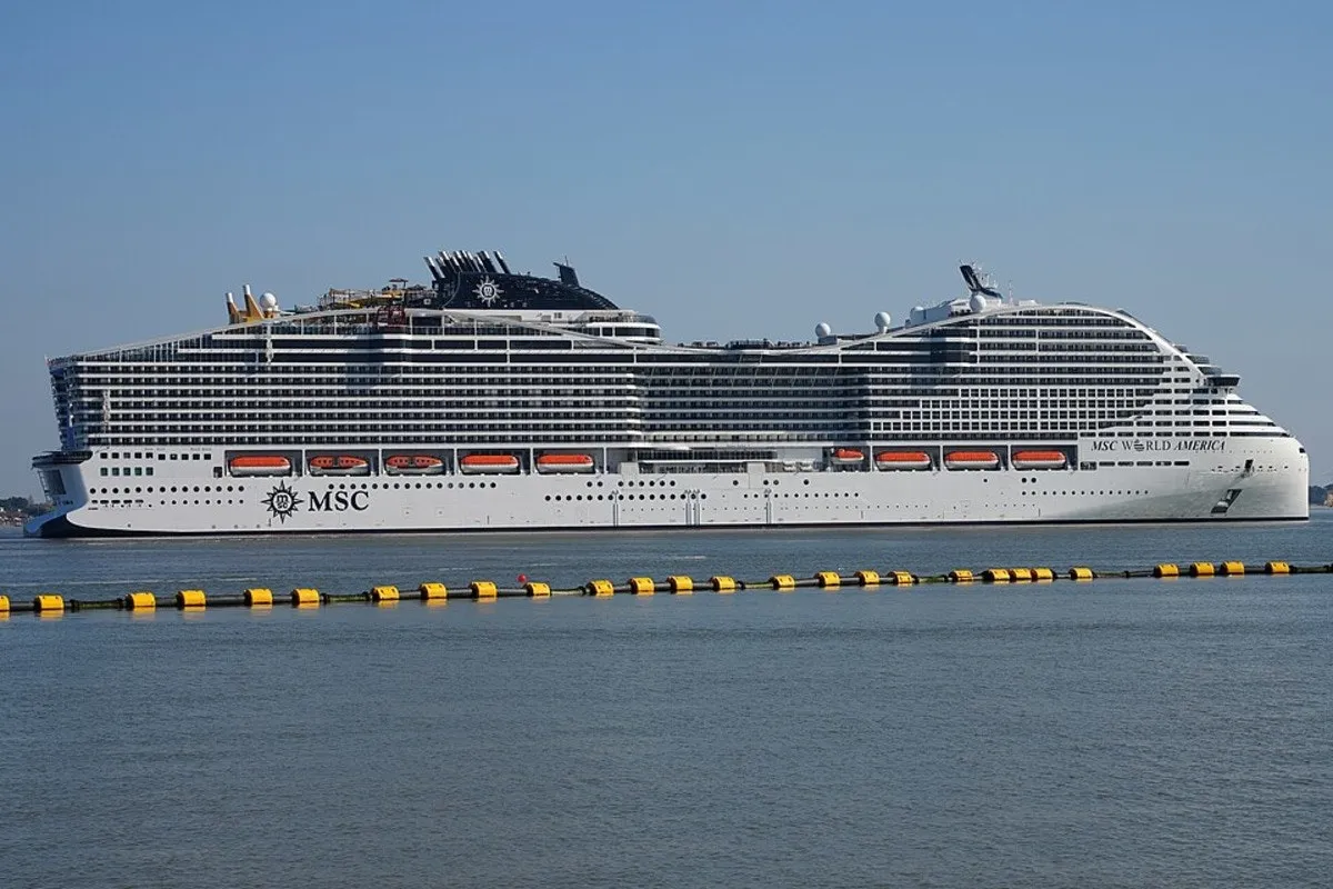 MSC Cruise Ship at Sea