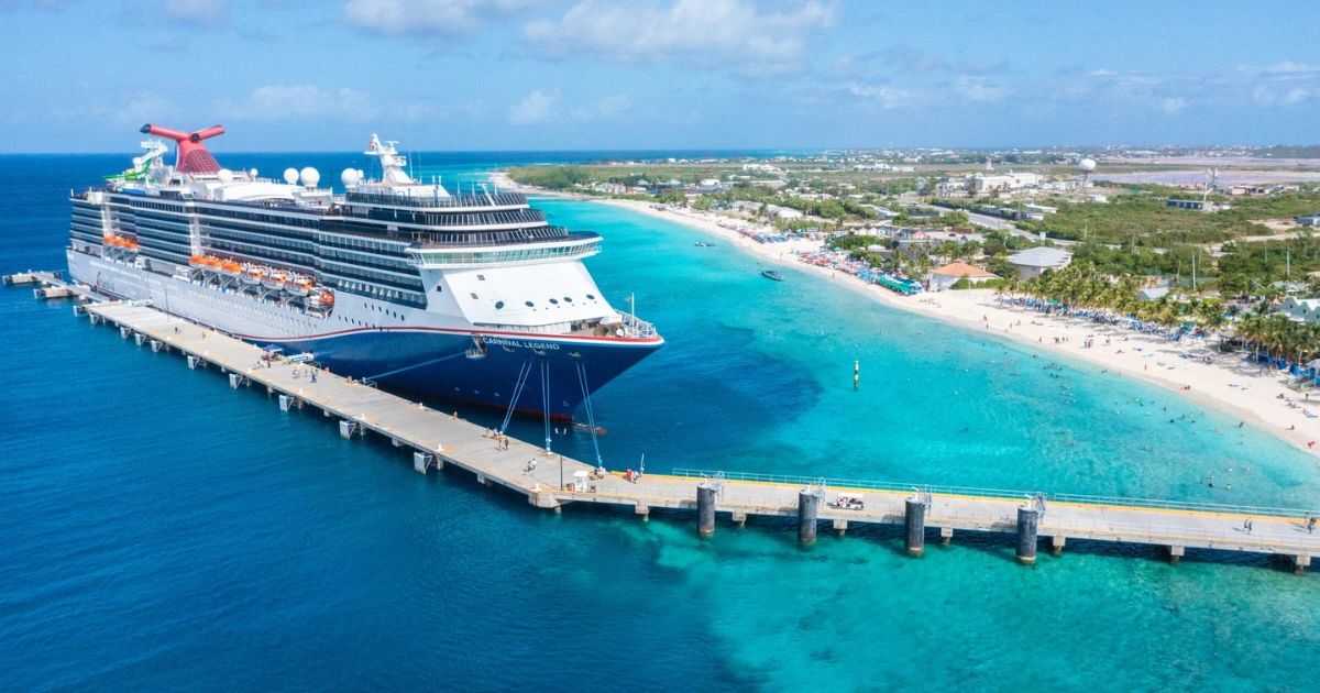 Cruise Ship Docked At Turks and Caicos
