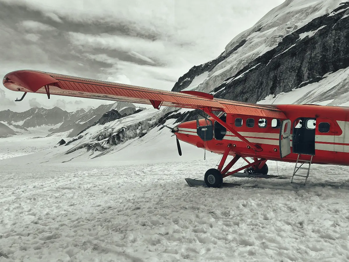 Alaskan glacier landing