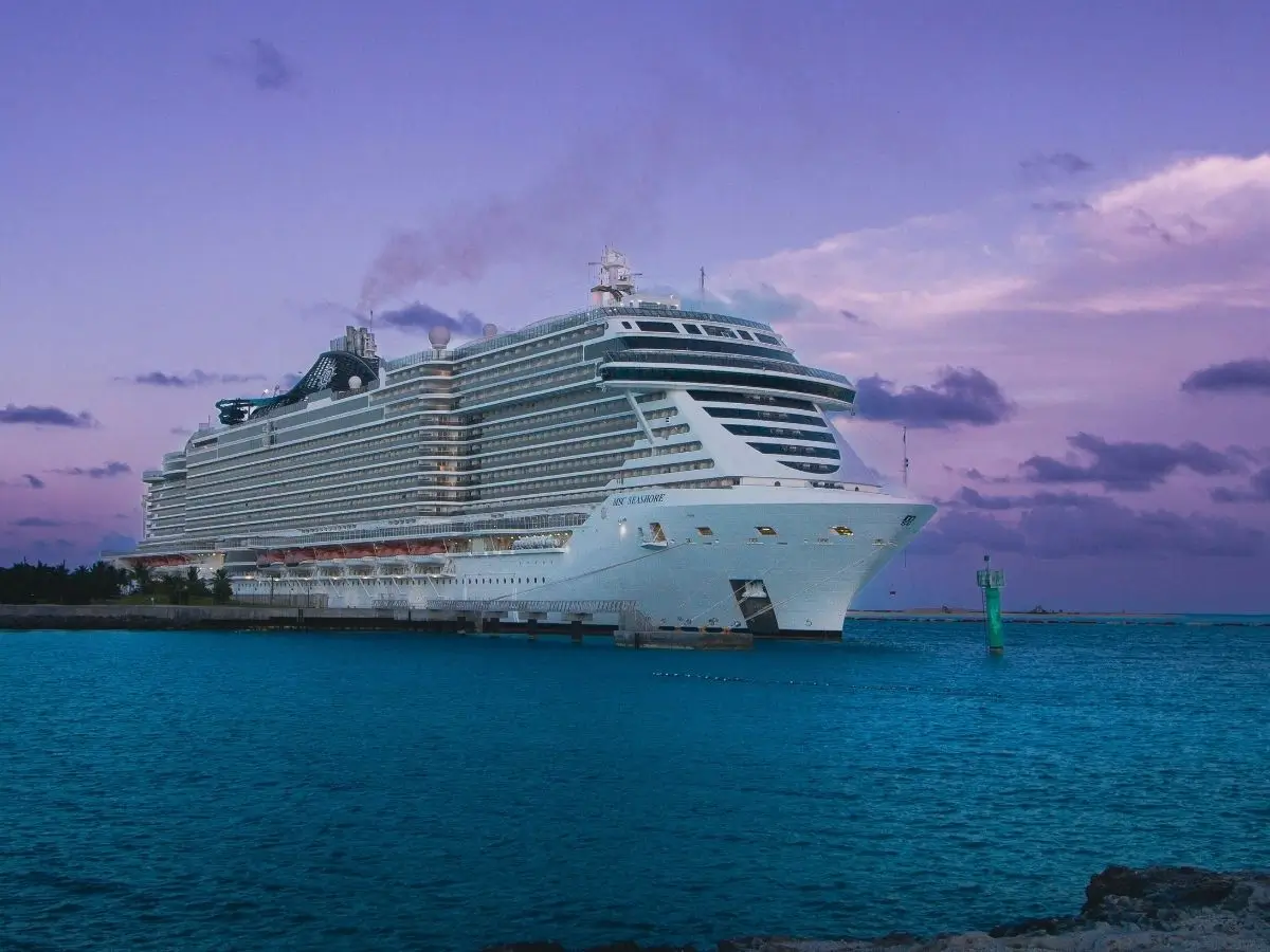 Cruise Ship Docked at Ocean Cay