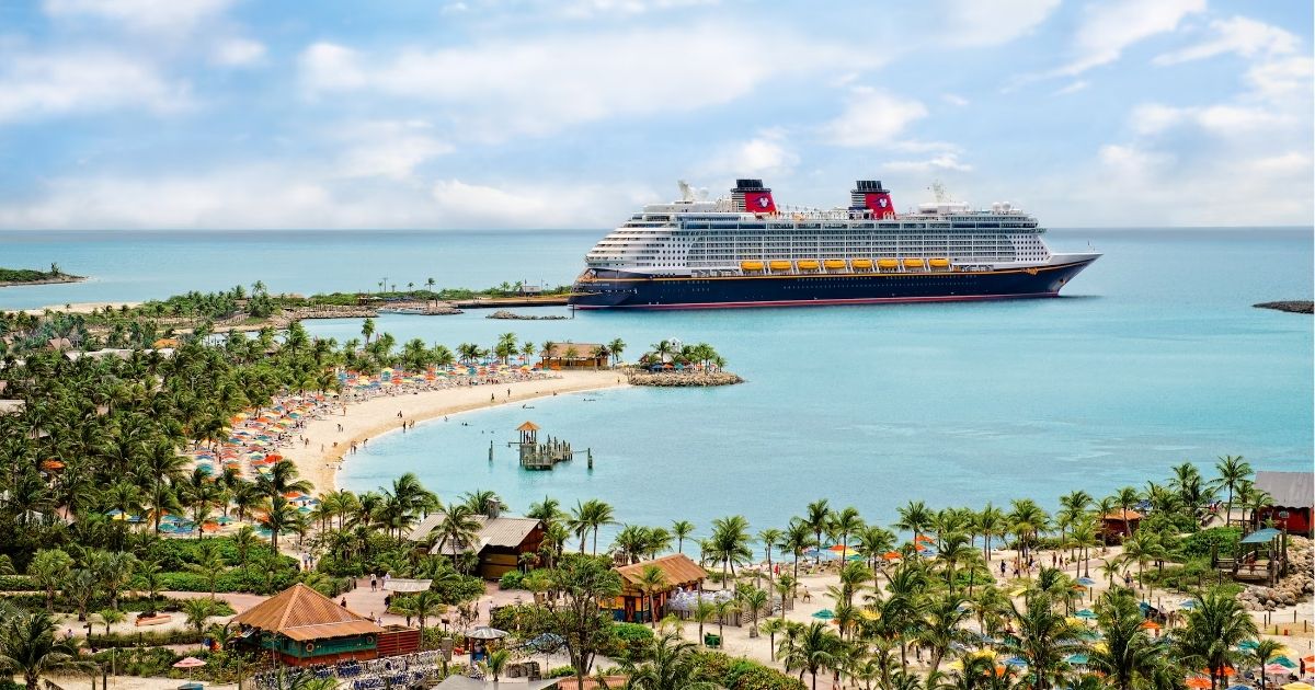 Disney Cruise Ship at Castaway Cay