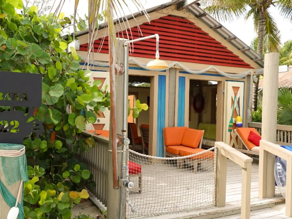 Beach cabana castaway cay