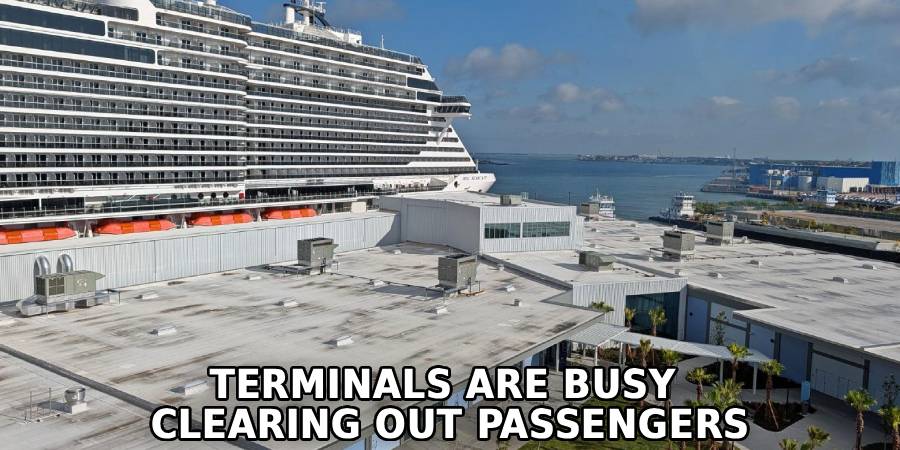Terminals Are Busy 
Clearing Out Passengers