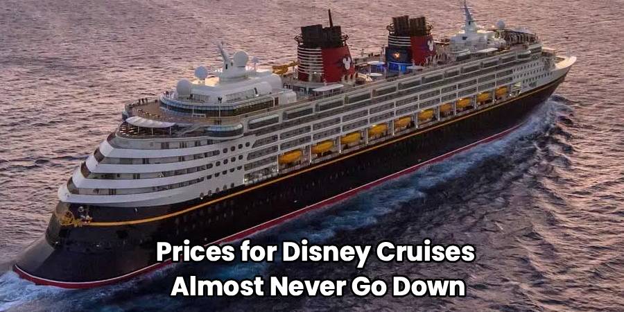 Prices for Disney Cruises
Almost Never Go Down